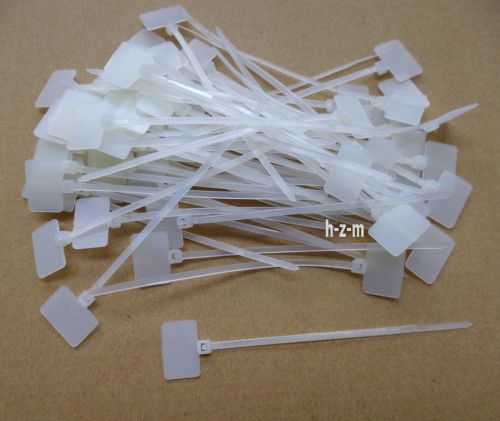 100 pcs Zip Ties Cable Mark Tags Write On Ethernet Wire Power Marking Label