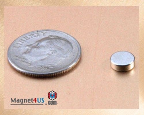 100pcs small craft hobbies magnet rare earth ndfeb disc 1/4&#034;dia x 1/10&#034;thick for sale