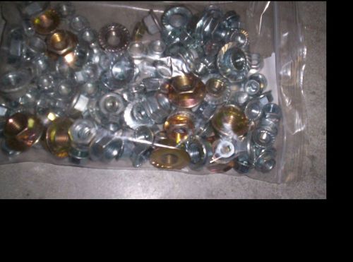 Lot of assorted serrated flange nuts approximately 120 pieces new for sale