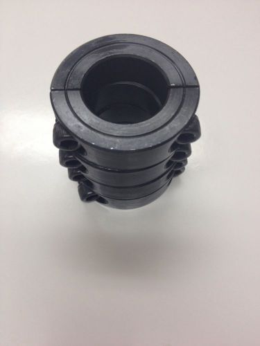 1&#034; bore two piece clamp-on shaft collar- black oxide    amec (4 count) for sale