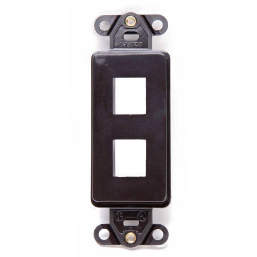 Leviton 41642-b quickport decora wall plate insert, 2-port, brown new for sale