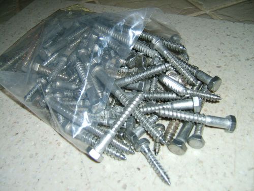 Stainless steel assorted hex head lag bolts  marine grade (5 lbs) for sale