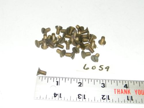 10-32 x 3/8 slotted flat head solid brass machine screws vintage qty 33 for sale