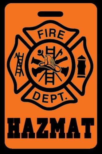 Orange HAZMAT Firefighter Luggage/Gear Bag Tag - FREE Personalization