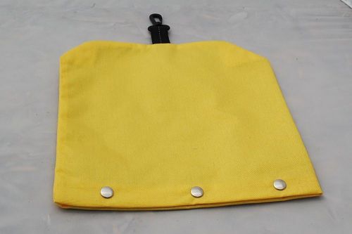 SCBA Mask Bag NEW Yellow No Scratch Liner 12&#034; X 12&#034; W/Clip