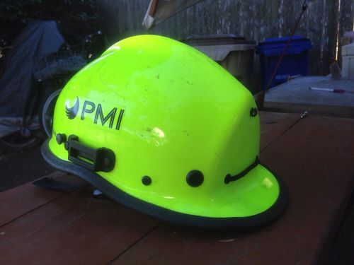 PMI Kevlar Advantage Rescue Helmet - NFPA 1951 Lime Green w/ Headlamp Retainer