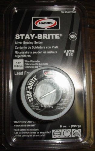 Harris stay-brite silver bearing solder  1/8&#034;  8 ounces for sale