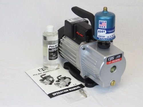 4cfm cps dual stage rotary vane vacuum pump 1/2hp with activated carbon filter for sale