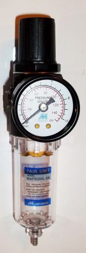 1/4&#034; mini air filter/regulator w/gauge, mindman pneumatics for sale