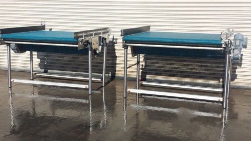 2010 Bi-Di Accumulation Table Conveyor, 54” x 58&#034; Long, Sorting Packing Conveyor