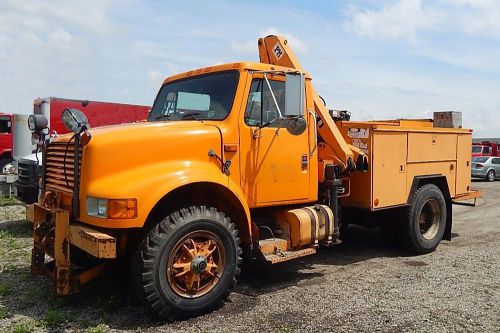 Used 1991 international 4900 truck with pm 8023 6.1 tm knuckleboom crane for sale