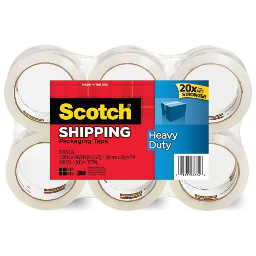 Scotch - 3500 shipping packaging tape, 1.88&#034; x 54.6yd - 6 rolls for sale