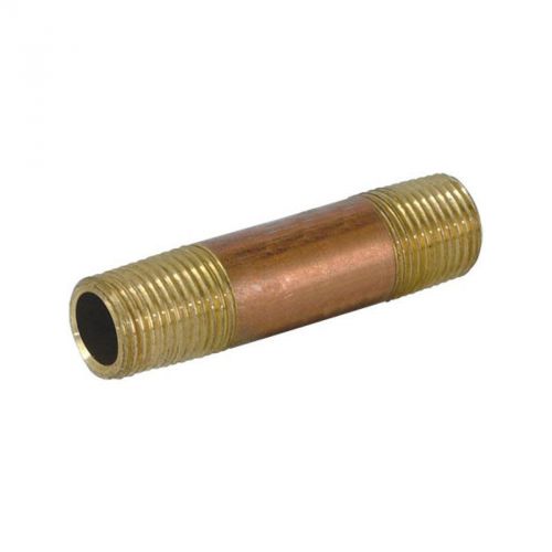 Ez-Flo 78707 Red Brass Nipple - 1/2&#034; MIP