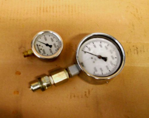 2 hydraulic gauges 10,000 psi liquid filled for sale