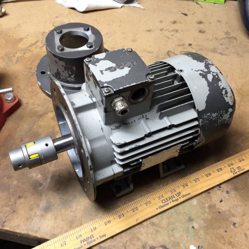 Birkenbeul pump motor 5ap90s-4 3 phase 1.32kw 1.77hp w/ coupler for kracht for sale