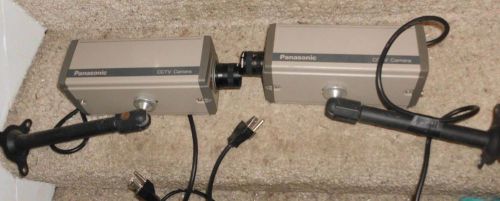 Panasonic WV-1410 CCTV Camera Ser # 34W02096 &amp; 98 with mounts Pair used