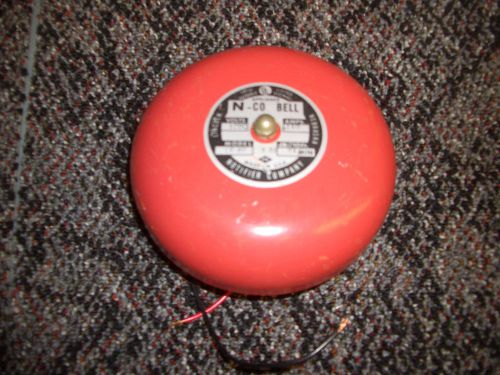 NOTIFIER CORP. MODEL CP 6P 12 VDC AUDIBLE SIGNAL FIRE ALARM RED BELL