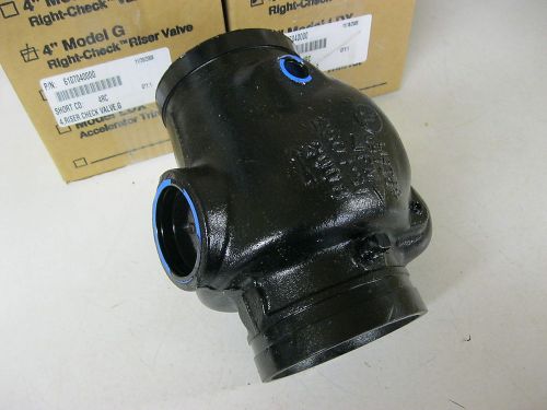 RELIABLE 4&#034; Model G Grooved Right-Check Riser Valve 6107040000 Fire Protection