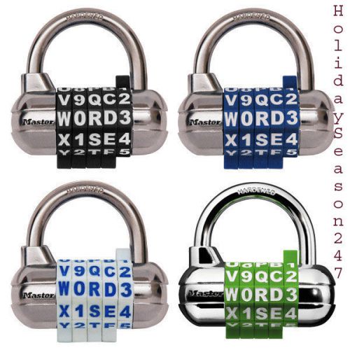 Master lock school locker combination padlock set your own combo letter &amp; number for sale