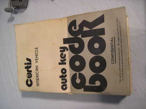 Vintage Curtis Auto Key Code Book 1971 American Vehicles &amp; Cutters