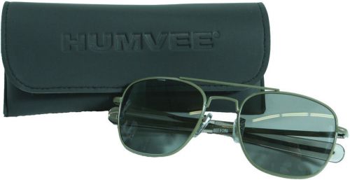 Humvee hmv52bod od green metal framed/grey lens pilot sunglasses 52mm for sale