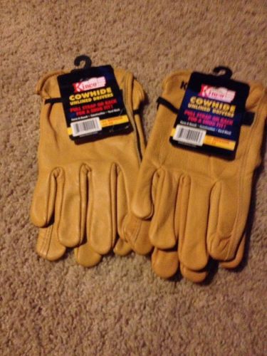 Kinco cowhide unlined drivers gloves. Size medium style 99. Keystone thumb.