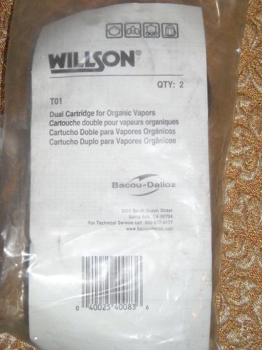 Willson T01 organic vapor respirator  cartridge 2 pack new sealed