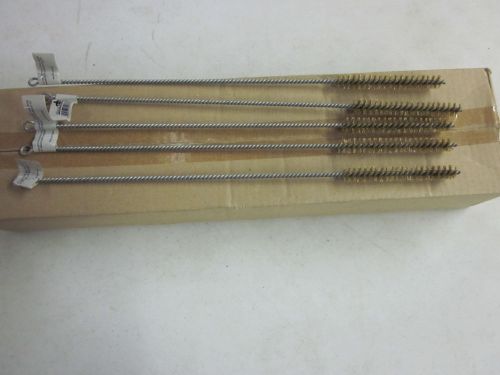 24~ 16&#034; LONG BRASS WIRE ROUND TUBE CLEANING BRUSHES 1/2&#034; BRUSH 4 BOTTLE GUN PIPE