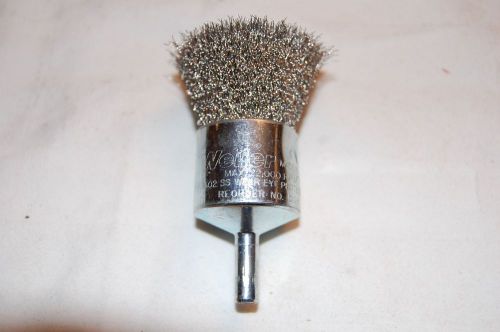 Weiler 1&#034; Crimped Wire  End Brush .006 SS Wire 22,000 RPM&#039;s 10021