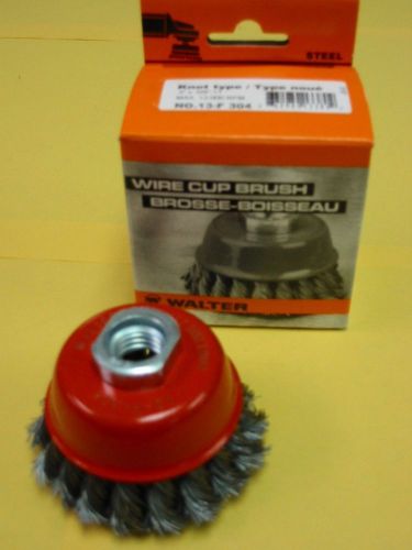 Walter wire cup brush 3&#034;x5/8&#034;-11 - qty of 1- 13-f-304 for sale