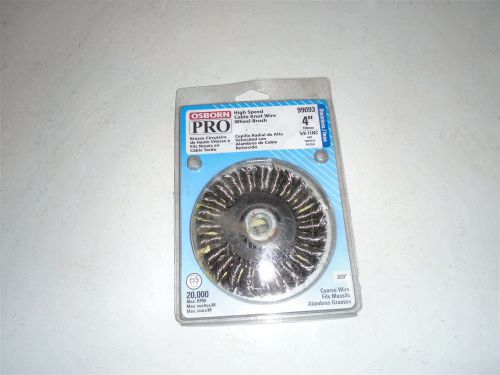 OSBORN 99093 4&#034; KNOT WIRE WHEEL BRUSH NEW SOME PACKAGE DAMAGE FREE SHIP IN USA