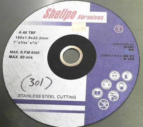 Pack of 10 7&#034; Stainless Steel Super Thin (.040”) Cutoff Wheels