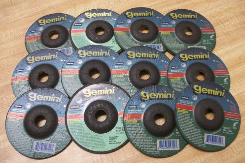 Lot of 12 norton gemini grinding wheels type 27 4x3/16x5/8 mini disc metal for sale