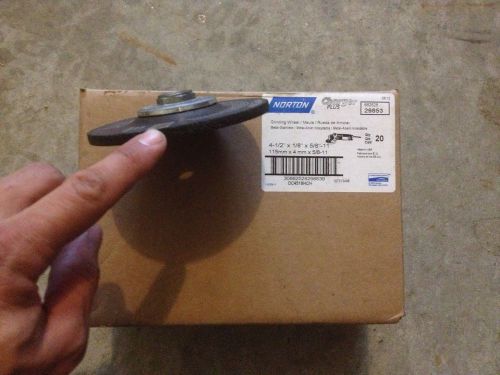 Norton 4 1/2&#034; grinding wheels box of 20 for sale