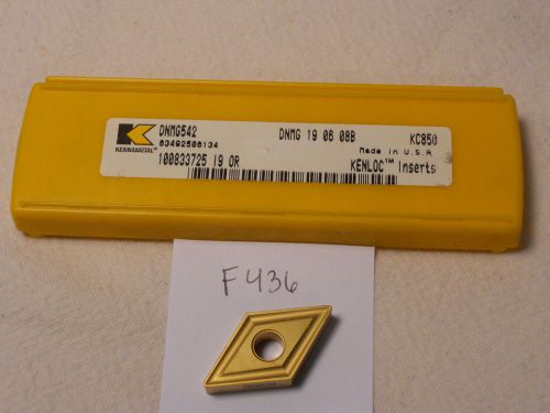 5 new kennametal dnmg 542 carbide inserts. grade: kc850. usa made  {f436} for sale