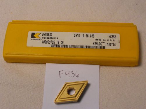 5 NEW KENNAMETAL DNMG 542 CARBIDE INSERTS. GRADE: KC850. USA MADE  {F436}