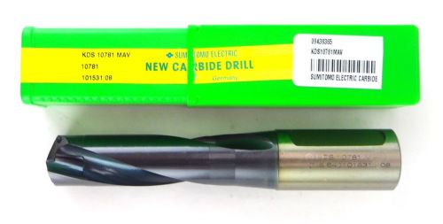 Sumitomo kds 10781 mav 1-5/64&#034; carbide tipped tialn coolant through drill d7 for sale