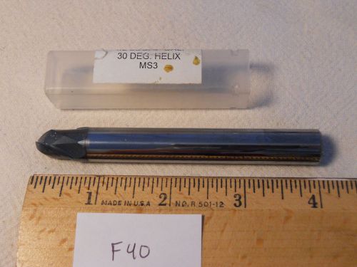 1 new carbide endmills 1/2&#034; dia. 1/2&#034; sh. 2 flute. long. ball coated f40 for sale