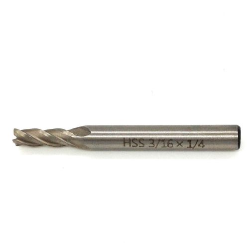 5pc hss cnc straight shank 4 flute 3/16&#039;&#039;x1/4&#039;&#039; endmill milling cutter drill bit for sale