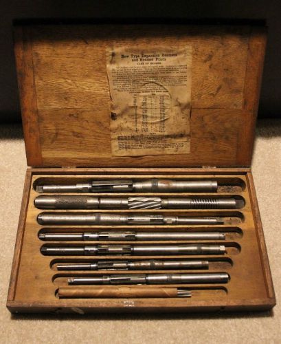SCARCE - Vintage Beard Precision Pilot Reamers Set of 8 Wooden Box - Made in USA