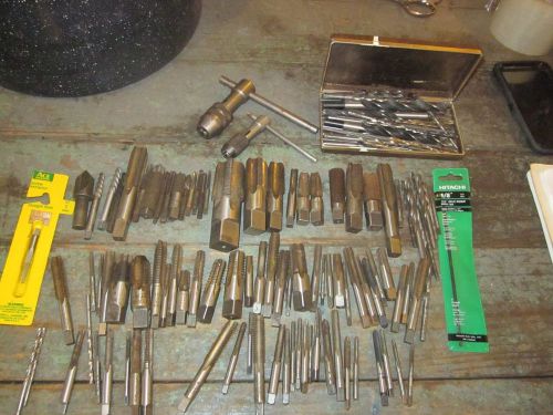 Lot of mixed hand taps and drill bits~~used for sale