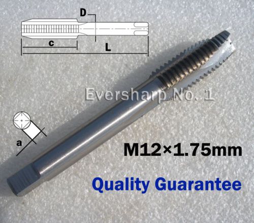 Lot 1pcs hss reduced shank spiral point right hand machine tap m12 pitch 1.75mm for sale