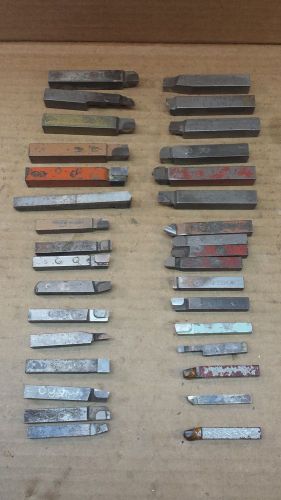 Lot of 33 Assorted 1/2&#034; 3/8&#034;&amp;1/4&#034;  Brazed Carbide Tool Bits Sandvik, Armstrong
