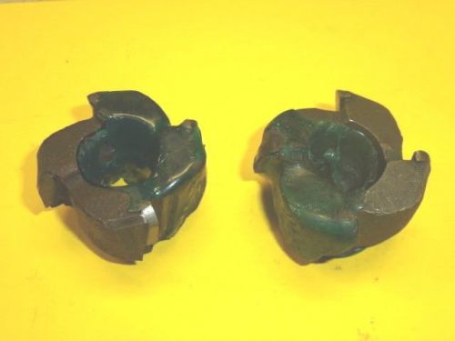 Lot of (2) shell face mills, 2&#034; diameter, 1/4&#034; radius, carbide tipped for sale