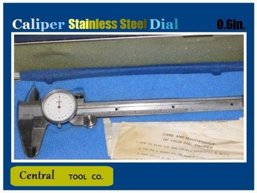 SUPER CLEAN 1&#034; DIAL CALIPER IN HARD CASE BY CENTRAL TOOL.....