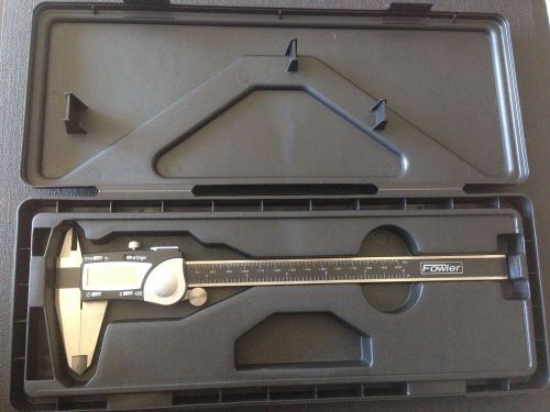 FOWLER 8&#034; Digital Caliper with SPC Port. Inch/MM Reading, ~NEW With Plastic Case