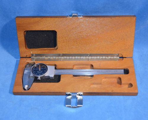 Brown &amp; sharpe 599-579-5 dial caliper .001&#034; 0-6&#034; shockproof stainless w/case for sale