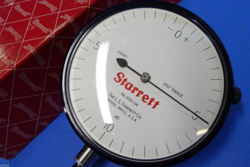 Starrett no. 656-134 large 3-1/2&#034; dial indicator .0005&#034;-.050&#034; #1*d for sale