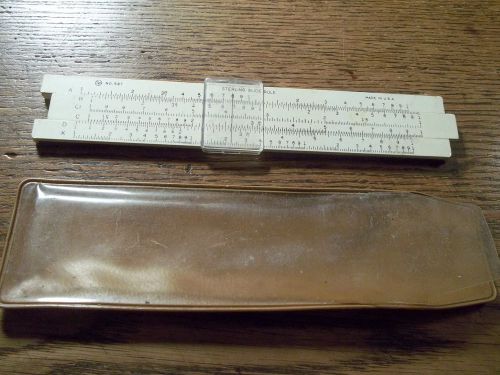 VINTAGE STERLING SLIDE RULE WITH SLEEVE.....EXCELLENT CONDITION....FAST SHIPPING