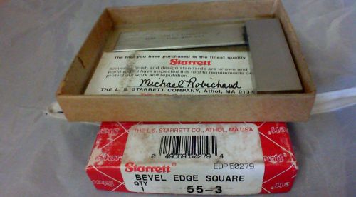 L.S. Starrett No. 20, Bevel Edge Square *IN GOOD CONDITION* SEE PHOTOS LISTED!